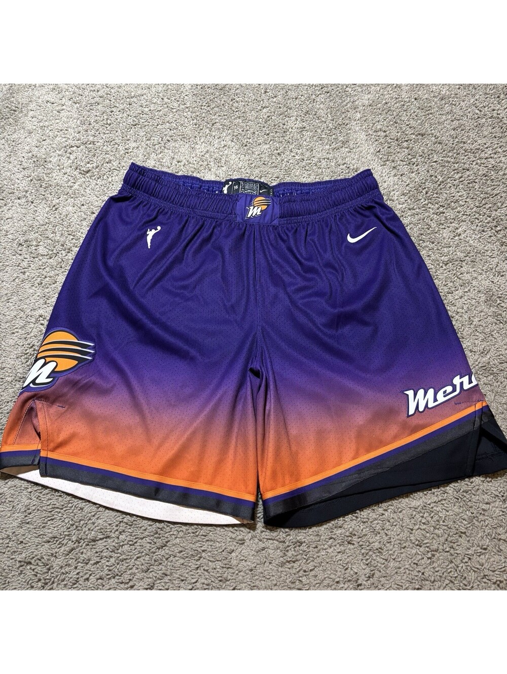 Nike Phoenix Mercury WNBA Authentic Shorts Size 36 Stitched Rebel Edition +3